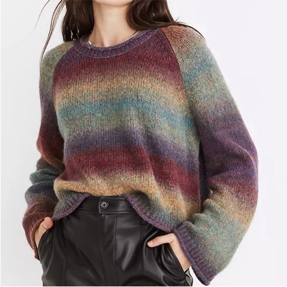Madewell Sweaters - Madewell Multicolor Crew Neck Sweater